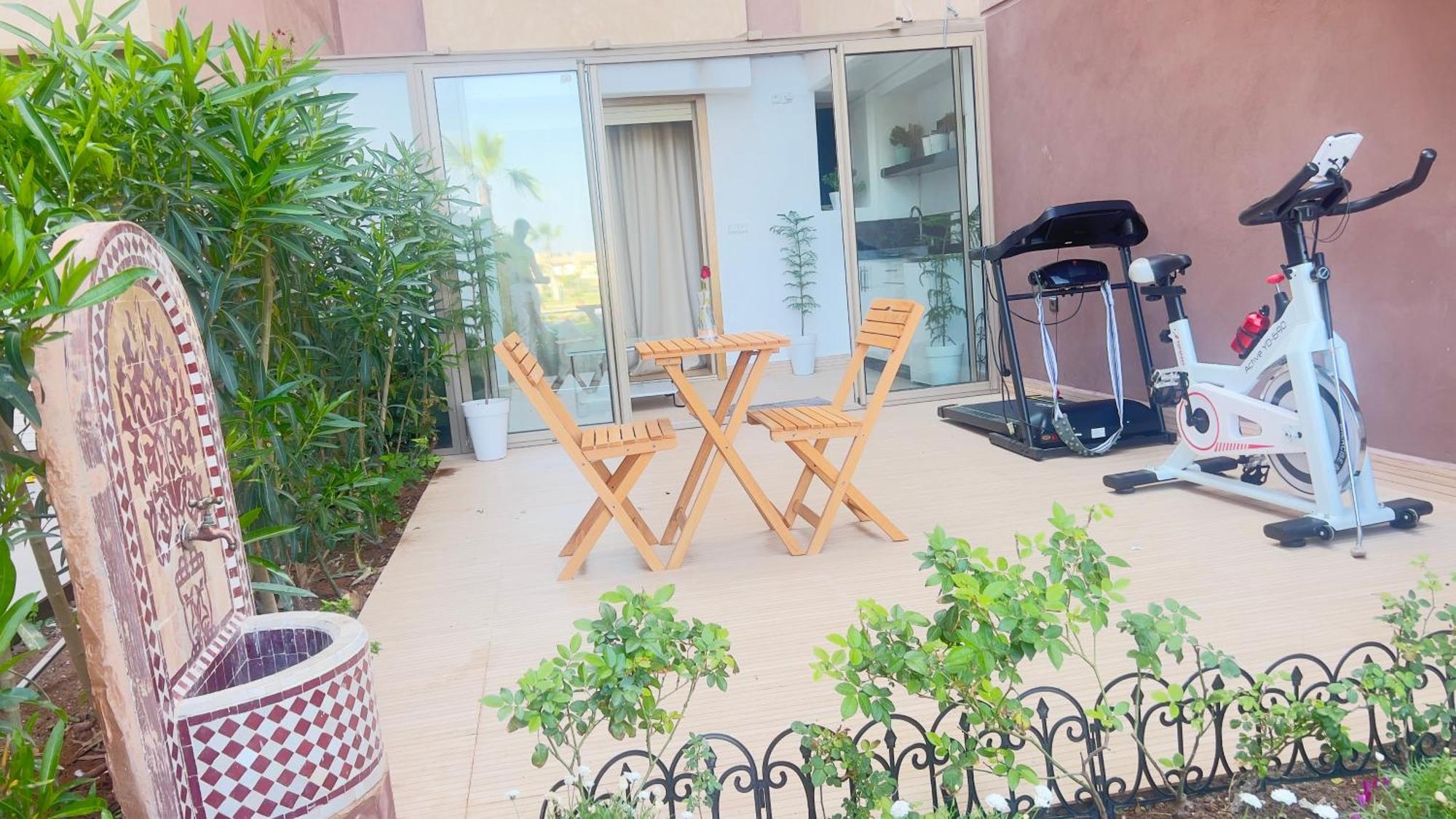 Appartement De Luxe Avec Jardin Vue Sur La Piscine Golf Securise 24H Sur 24 A 5 Minutes De L Aeroport Marrakesh Exterior foto